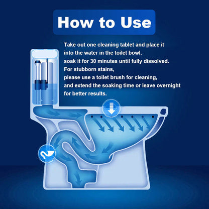 Toilet Cleaning Tablet-Toilet Deodorizer Bathroom Cleaner | 10 Tablets